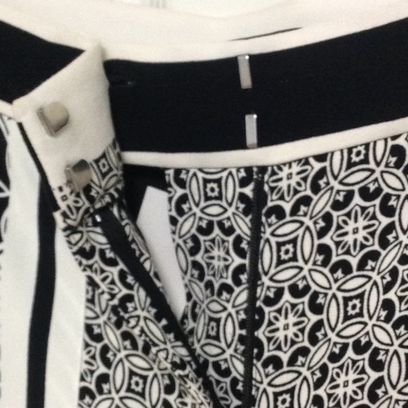 LOFT Black and Ivory Palazzo Pants - Picture 2 of 4